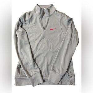 Nike Gray Pullover with Pink Logo